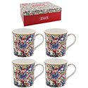 Boxed William Morris Golden Lily 4 Mug Gift Set